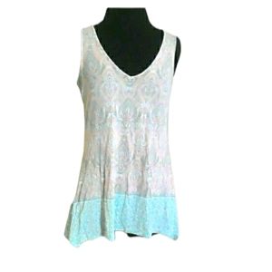 Rose + Olive Long Flowy Tank